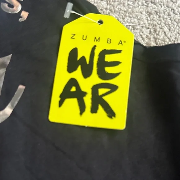 Zumba Fitness Black Tank Top with Metallic Graphic - Picture 2 of 5